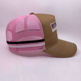 KHAKI/PINK Trucker cap