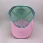 Pink/mint trucker cap