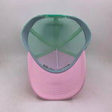 Pink/mint trucker cap