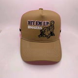 KHAKI/PINK Trucker cap