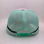 Pink/mint trucker cap