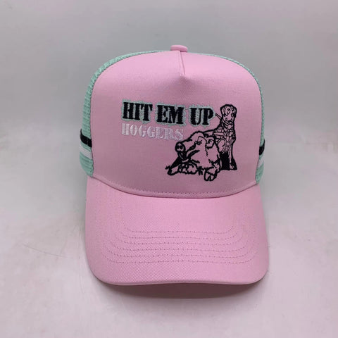 Pink/mint trucker cap